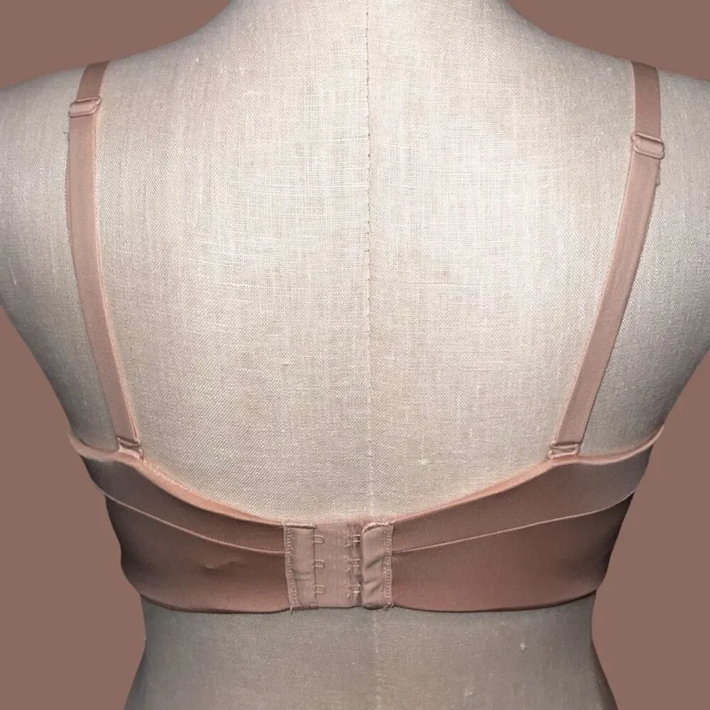 NWT Plus Size Maidenform Nude Strapless Power Band Convertible Bra Size 40D